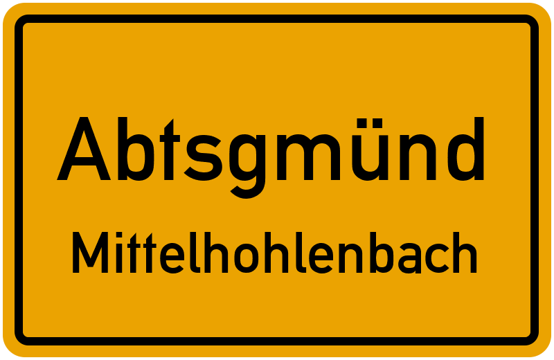 Ortsschild Abtsgmünd