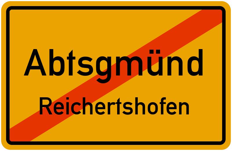 Ortsschild Abtsgmünd