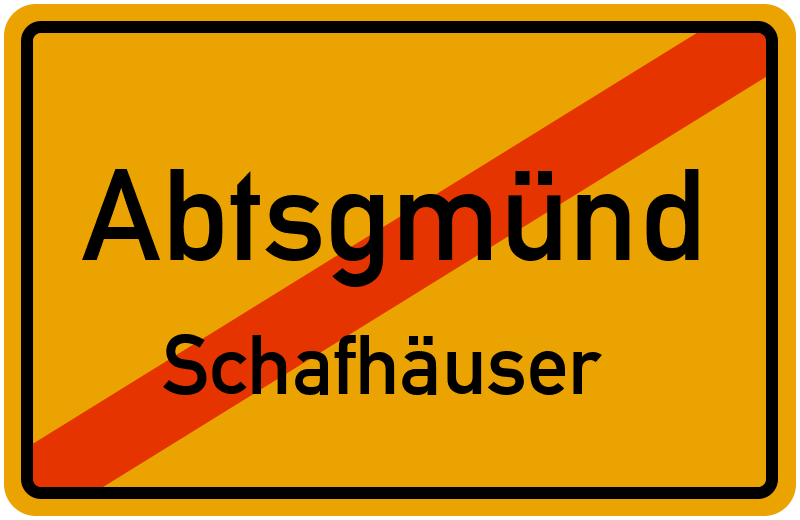 Ortsschild Abtsgmünd