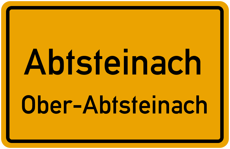 Ortsschild Abtsteinach