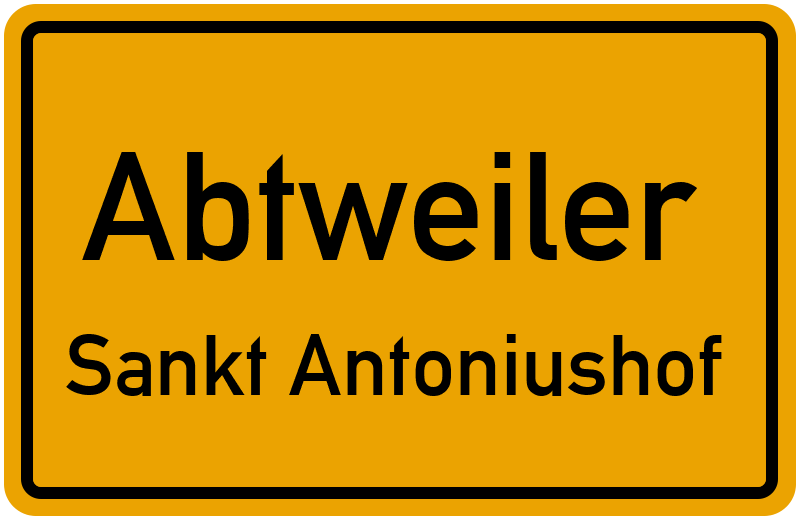 Ortsschild Abtweiler