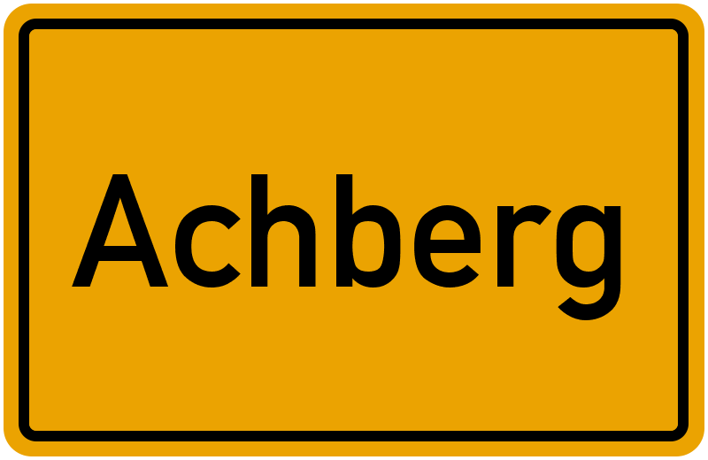 Ortsschild Achberg