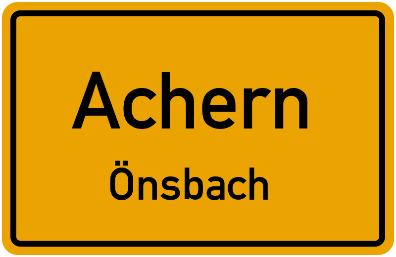Ortsschild Achern