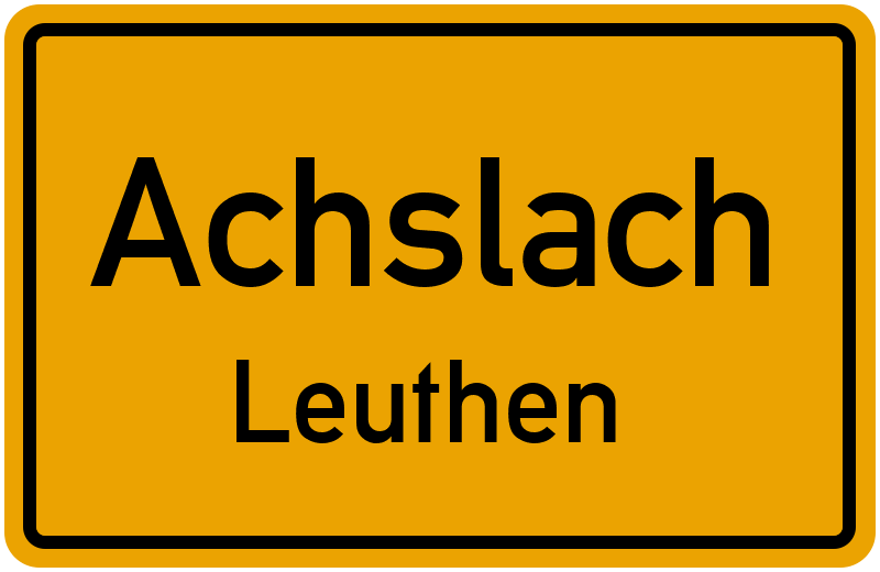 Ortsschild Achslach