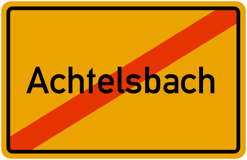 Ortsschild Achtelsbach