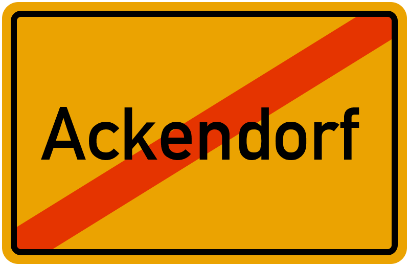 Ortsschild Ackendorf