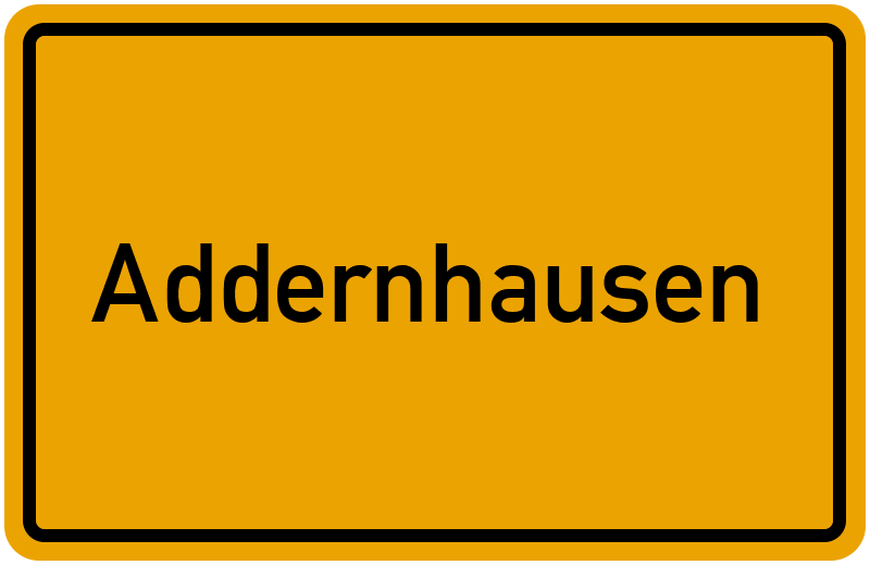 Ortsschild Addernhausen
