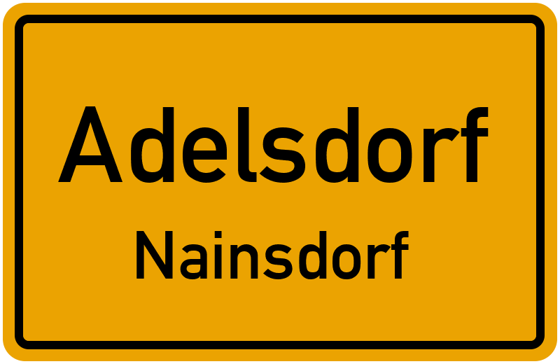 Ortsschild Adelsdorf