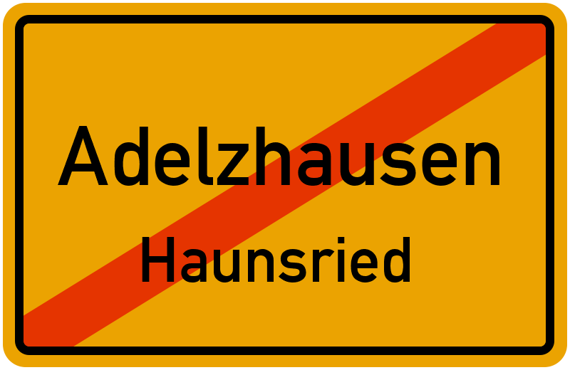 Ortsschild Adelzhausen
