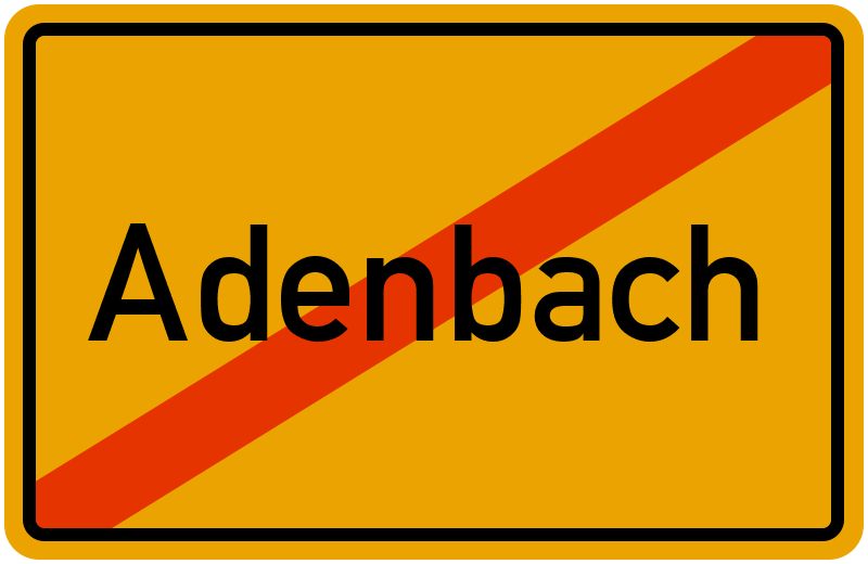 Ortsschild Adenbach