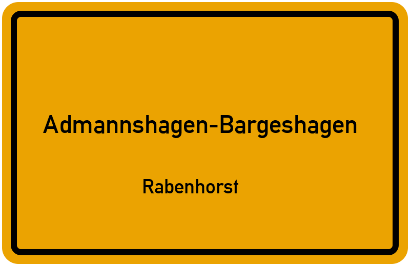 Ortsschild Admannshagen-Bargeshagen