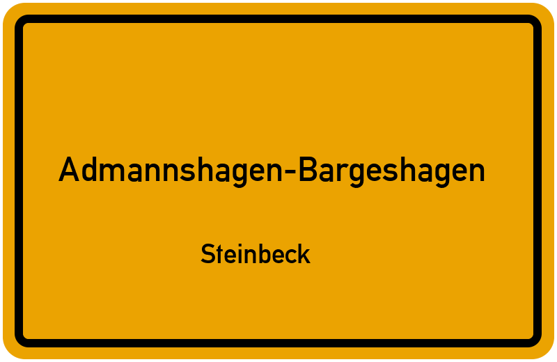 Ortsschild Admannshagen-Bargeshagen