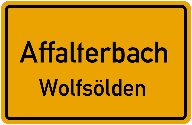 Ortsschild Affalterbach