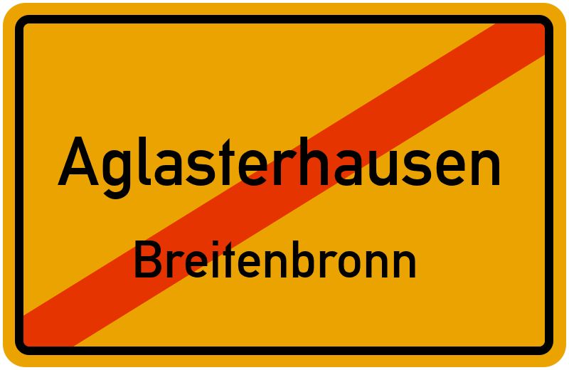 Ortsschild Aglasterhausen