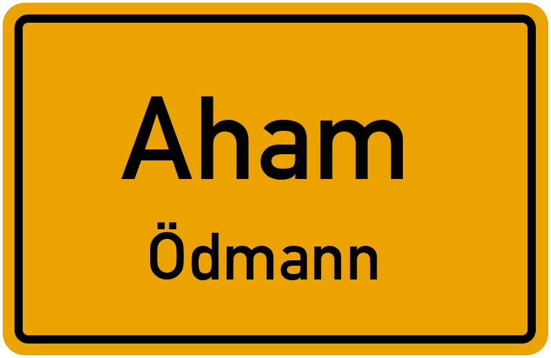 Ortsschild Aham