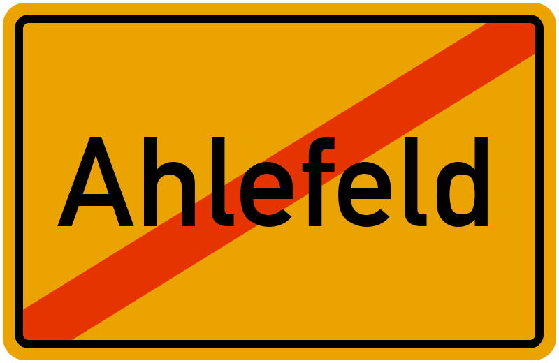 Ortsschild Ahlefeld