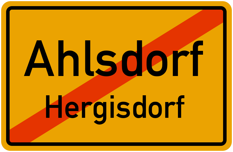 Ortsschild Ahlsdorf