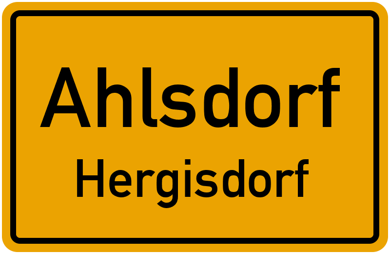 Ortsschild Ahlsdorf