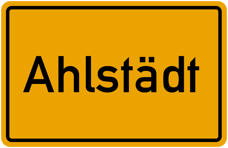 Ortsschild Ahlstädt