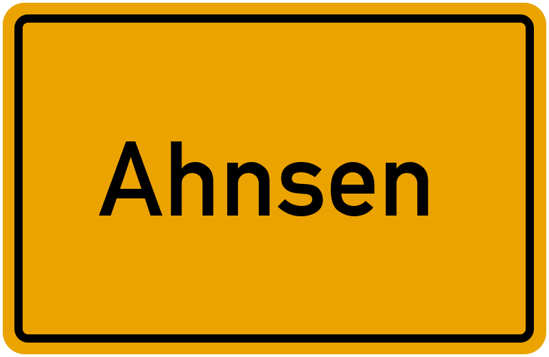 Ortsschild Ahnsen