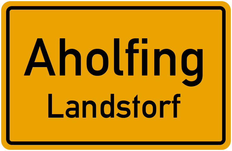 Ortsschild Aholfing