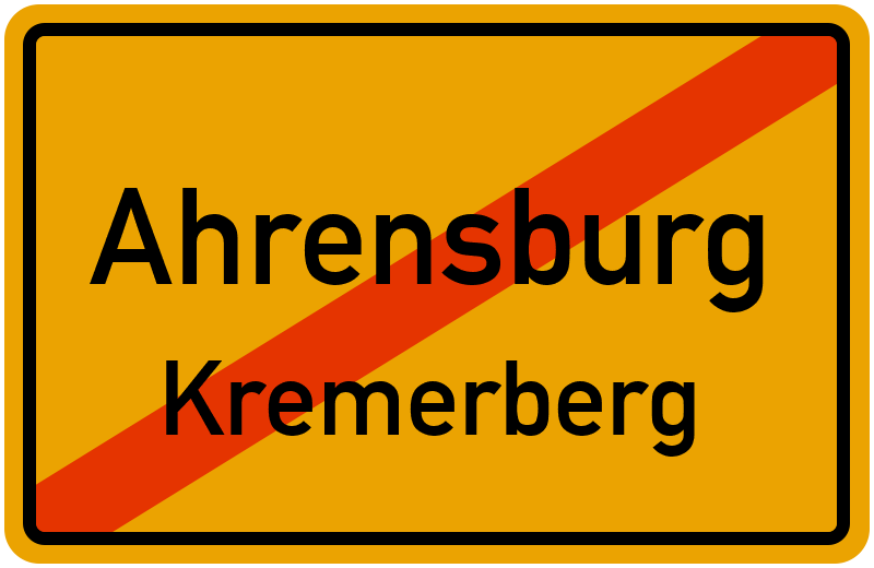 Ortsschild Ahrensburg