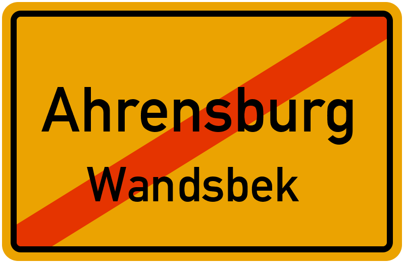 Ortsschild Ahrensburg