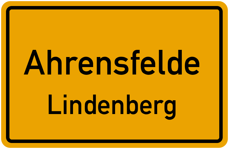 Ortsschild Ahrensfelde