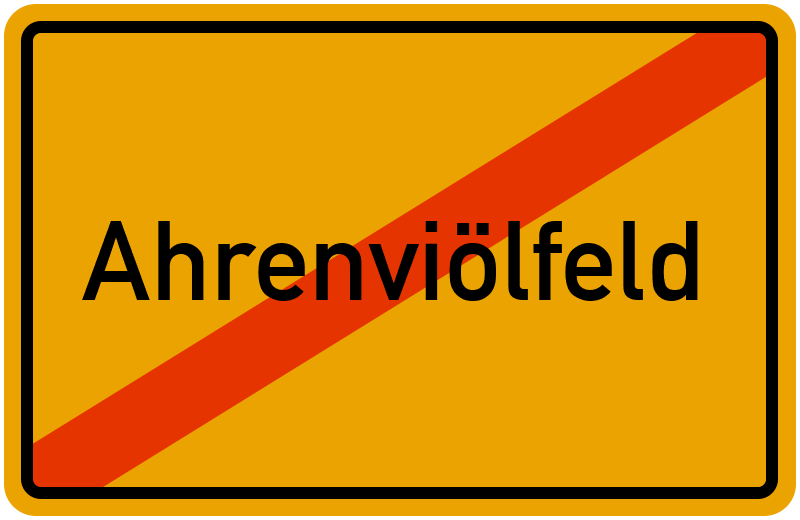 Ortsschild Ahrenviölfeld
