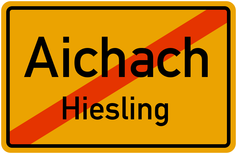 Ortsschild Aichach