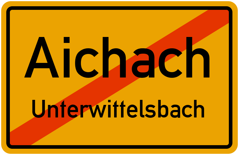 Ortsschild Aichach