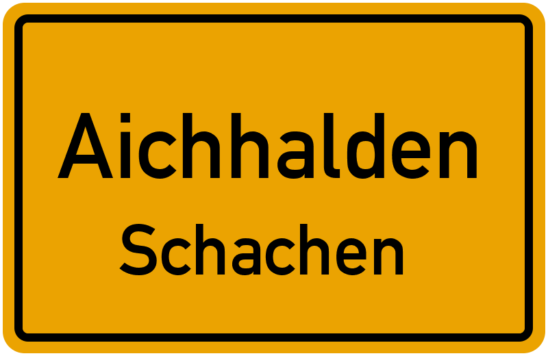 Ortsschild Aichhalden