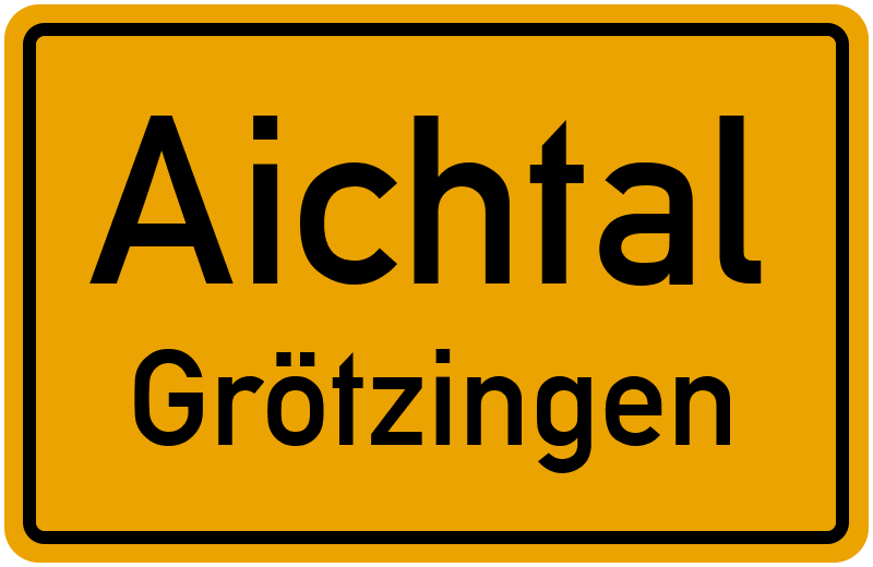 Ortsschild Aichtal