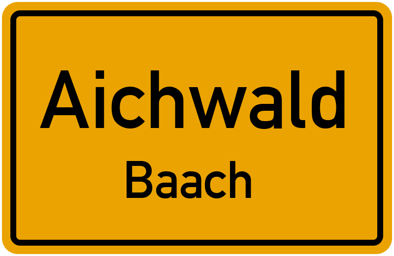 Ortsschild Aichwald