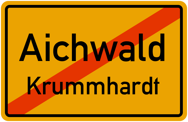Ortsschild Aichwald