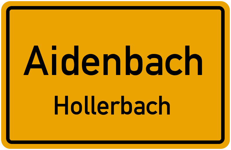 Ortsschild Aidenbach