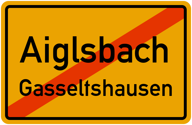 Ortsschild Aiglsbach