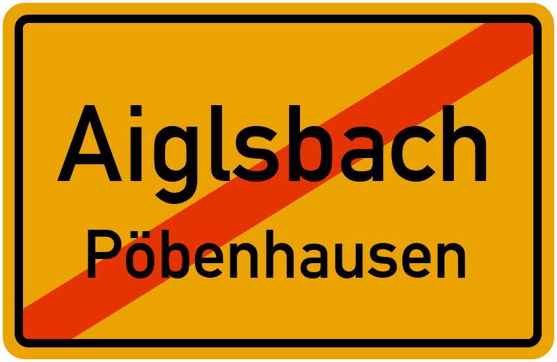 Ortsschild Aiglsbach