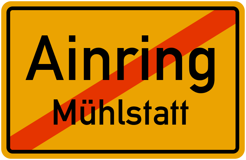 Ortsschild Ainring