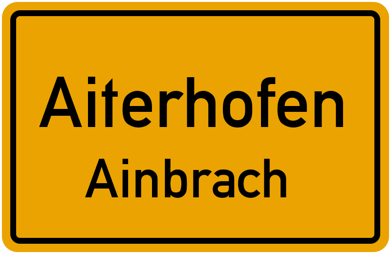 Ortsschild Aiterhofen