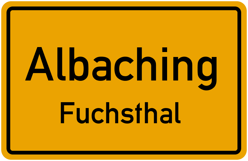 Ortsschild Albaching