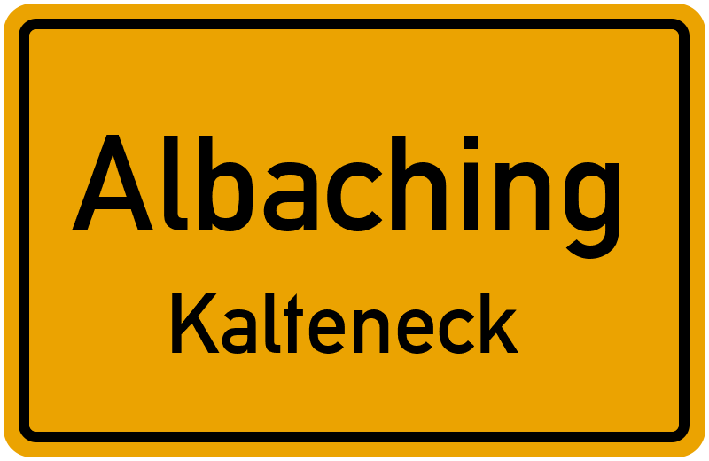 Ortsschild Albaching