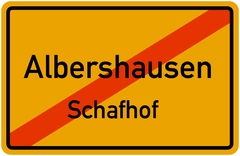 Ortsschild Albershausen