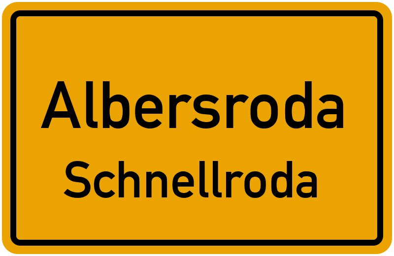 Ortsschild Albersroda