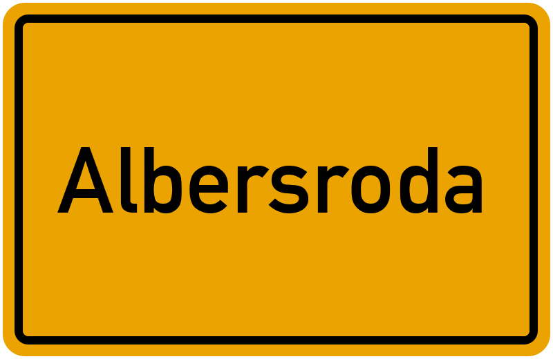 Ortsschild Albersroda