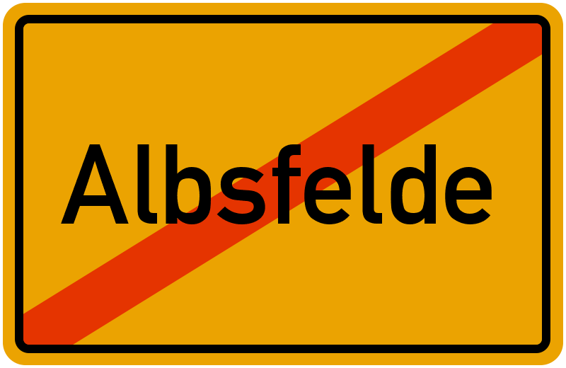 Ortsschild Albsfelde