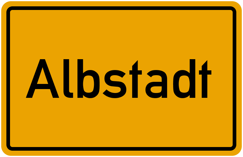 Ortsschild Albstadt