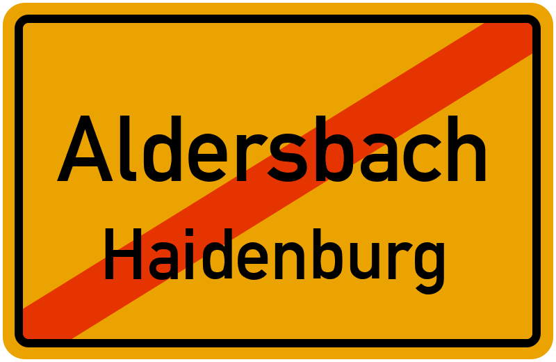 Ortsschild Aldersbach