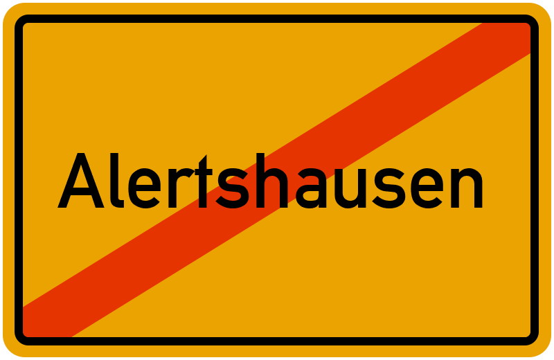 Ortsschild Alertshausen