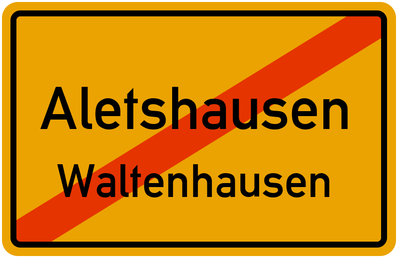 Ortsschild Aletshausen